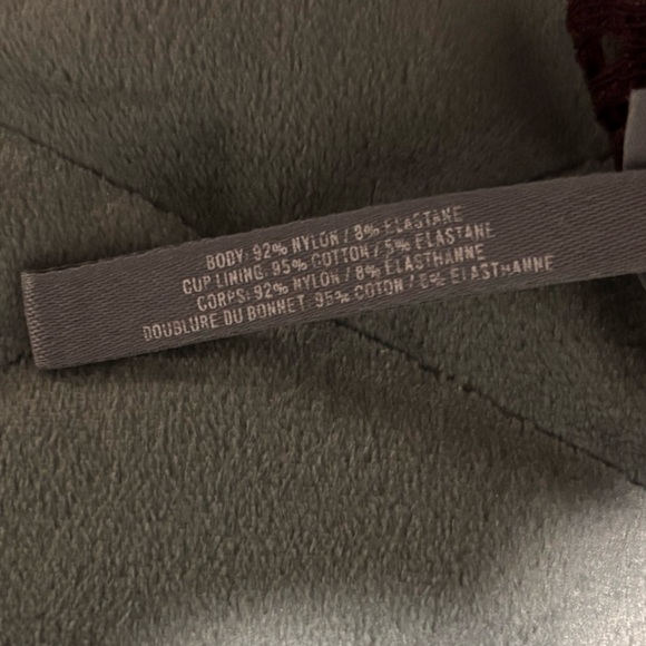 Aerie Burgundy Lace Racerback Bralette, Size Large - Picture 7 of 8